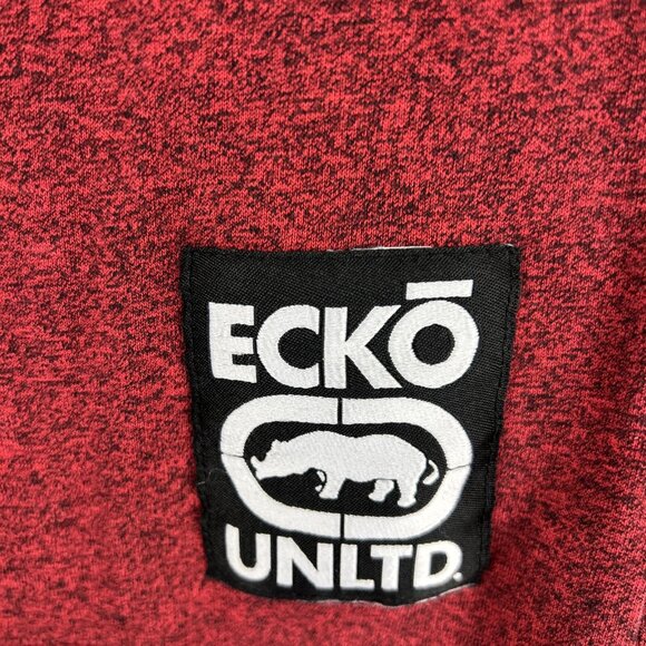Ecko Unltd Men T-Shirt Large Maroon/white/black Logo Graphic - Picture 2 of 7